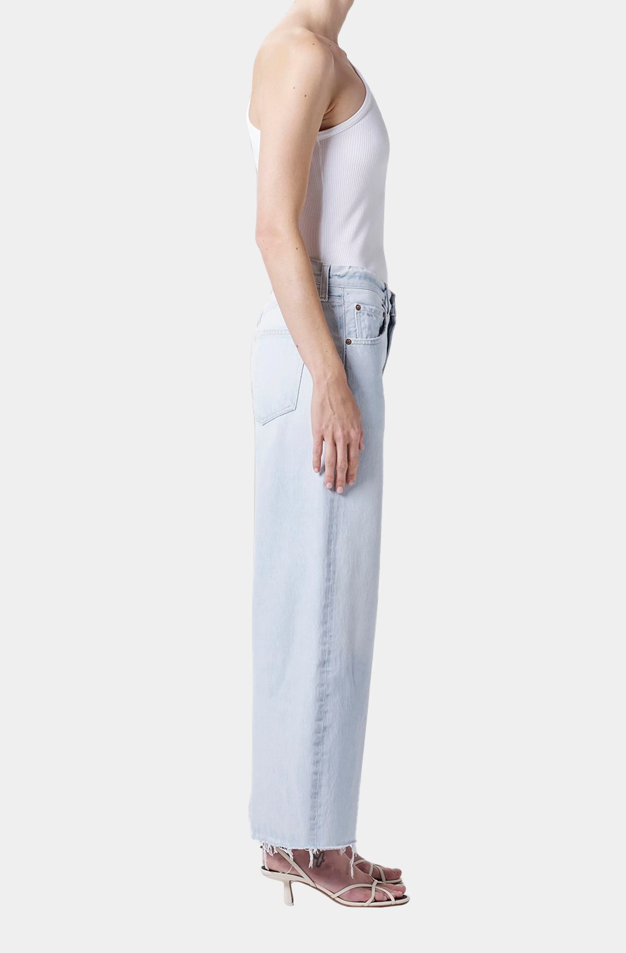 Low Curve Fray Pants - Image 3