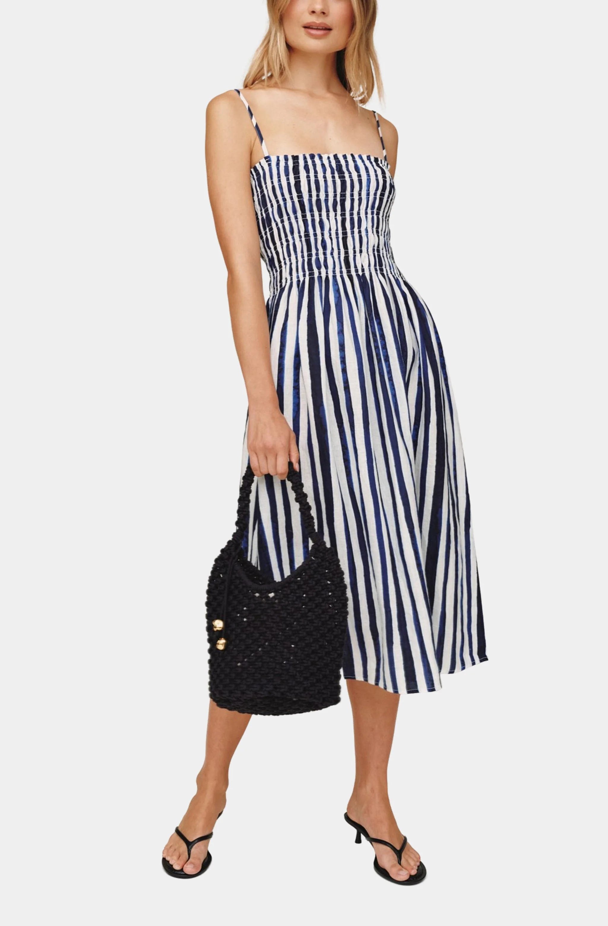 Smocked Midi Dress