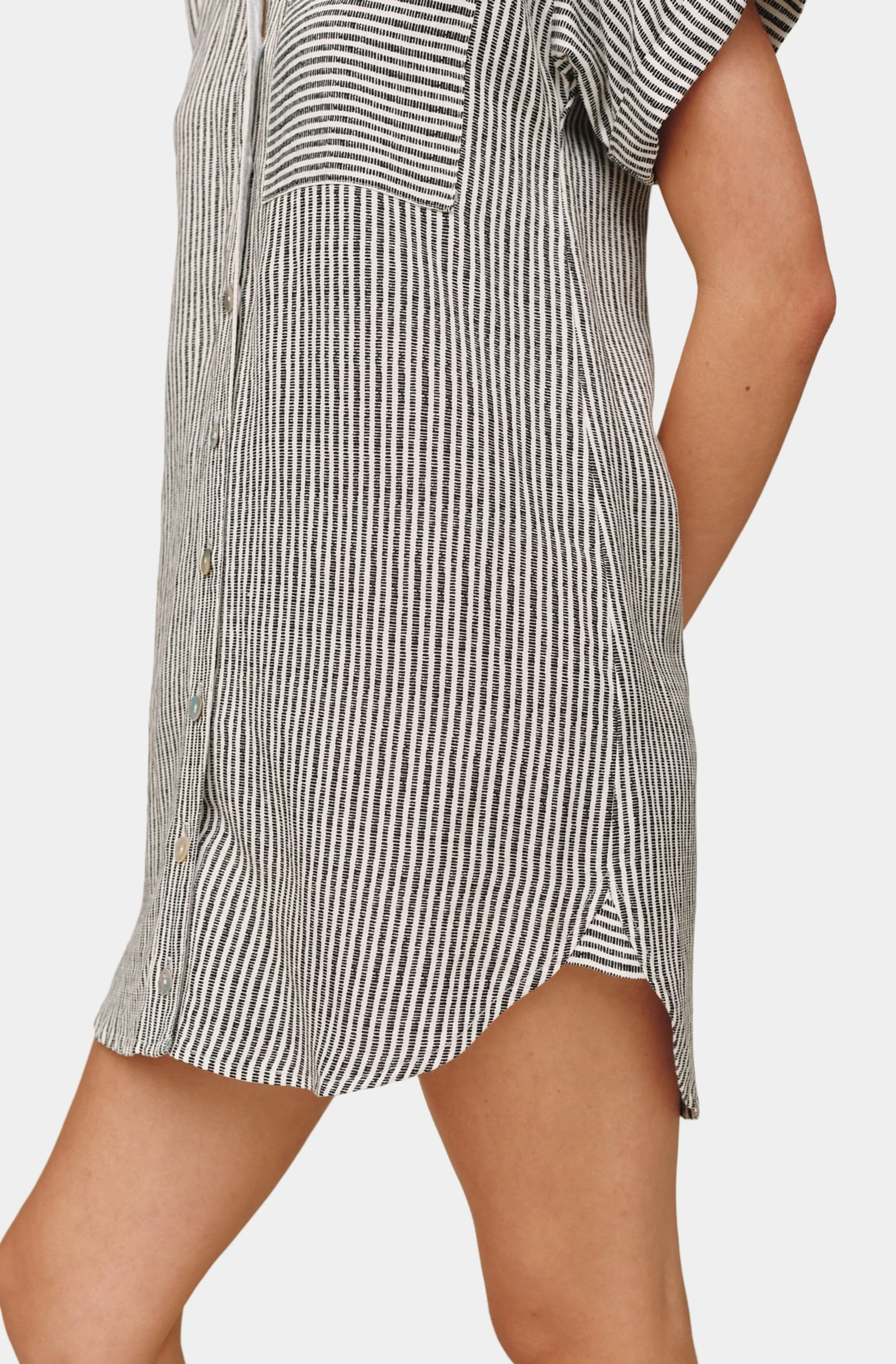 Roll Sleeve Pocket Shirt Dress - Image 7